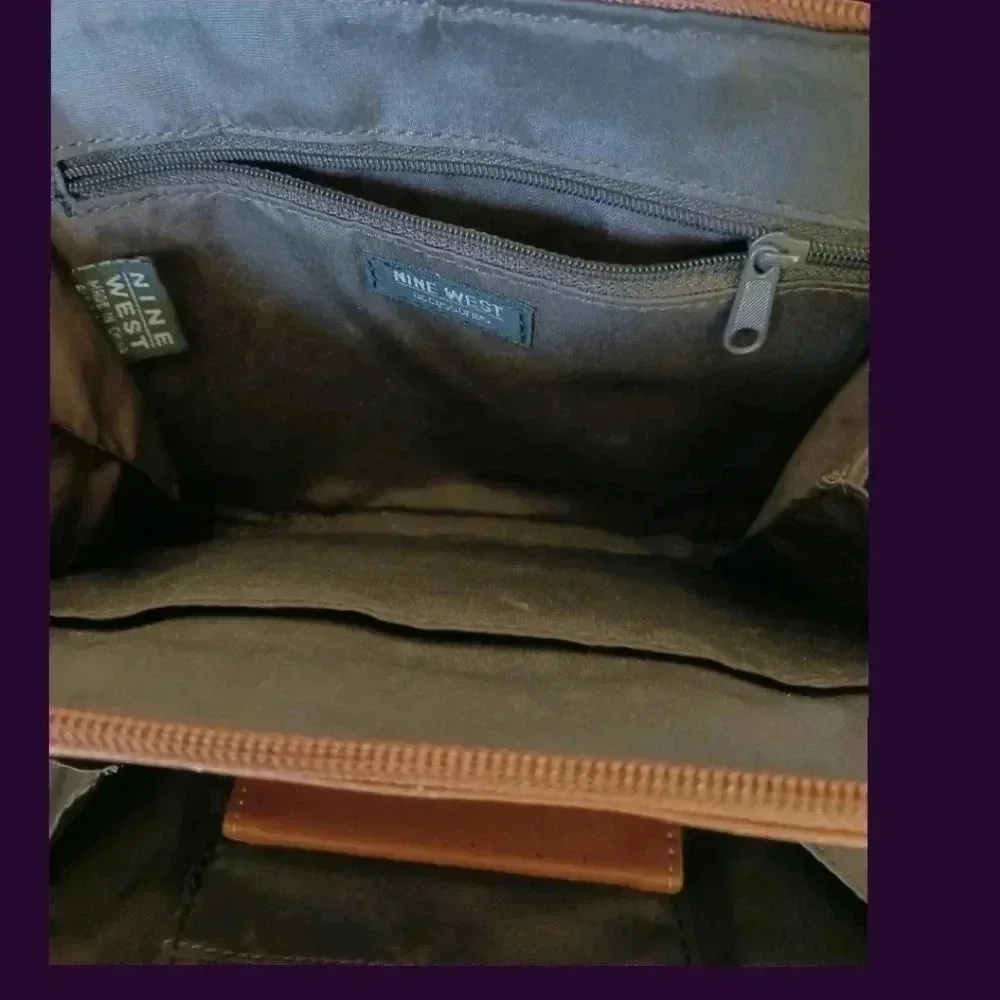 Nine west unique crossbody bag brown color